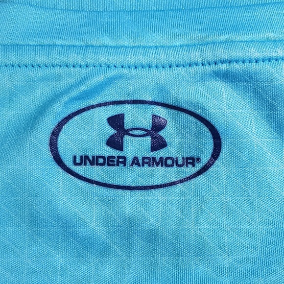 Under Armour Men's HeatGear Short Sleeve Shirt Blue Quick Dry Men's Size S - Picture 7 of 9